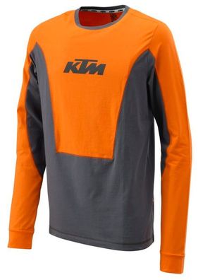 KTM Original Rapid Longsleeve Tee / Langarm-Shirt, Orange-Grau, L