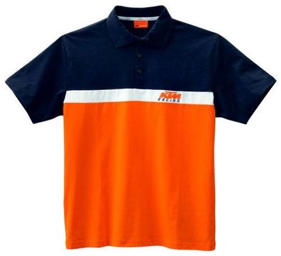 KTM Original Team Polo / Polo-Shirt, Schwarz-Weiss/ Orange, L