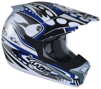 LAZER SMX Bionic OffRoad-Helm, Weiss-Blau, XL