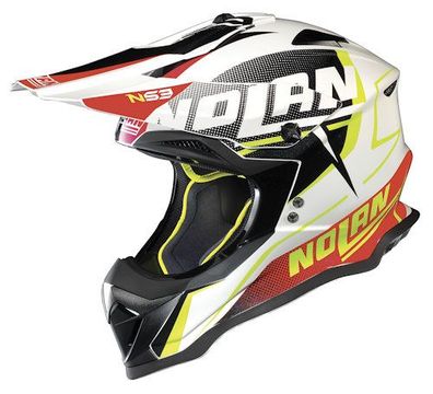 NOLAN N53 Sidewinder Helm, Metallic Weiss, S