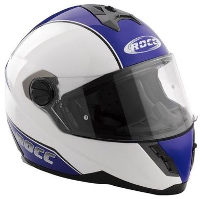 ROCC by BÜSE 521 Helm mit Sonnenblende, Weiss-Blau, XL