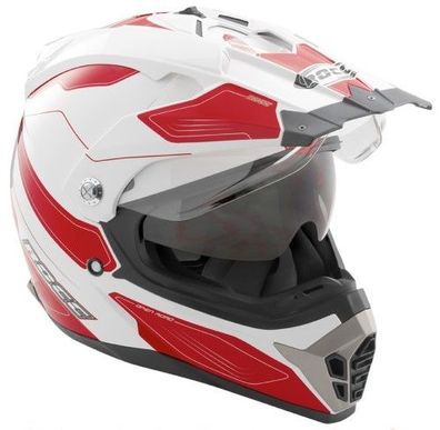 ROCC by BÜSE 771 OffRoad-Helm, Weiss-Rot, M