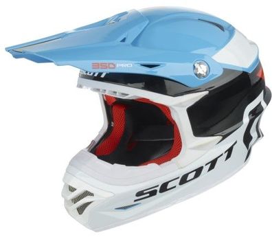 SCOTT 350 Pro Race OffRoad-Helm, Blau-Orange, XL