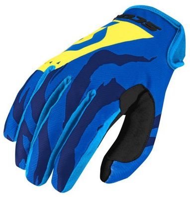 SCOTT 350 Race Handschuhe, Blau-Gelb, XXL / 12