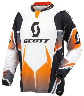 SCOTT 450 Race Hemd, Weiss-Orange, L