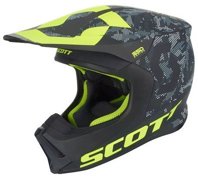 SCOTT 550 Camo OffRoad-Helm, Schwarz-Gelb, L