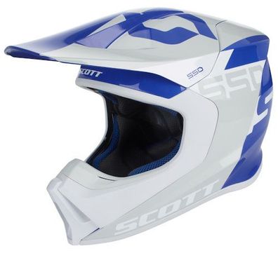 SCOTT 550 Woodblock OffRoad-Helm, Grau-Blau, L