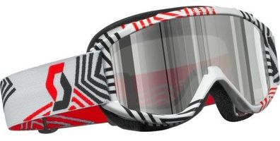 SCOTT 89 SI Maze Junior Brille, Weiss / Silber Chrom verspiegelt