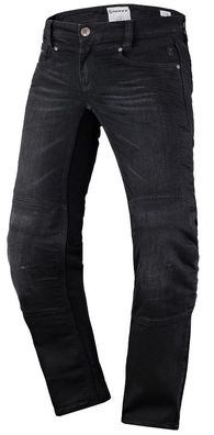 SCOTT Denim Stretch Jeans Damen-Textilhose, Schwarz DXXXL / 46