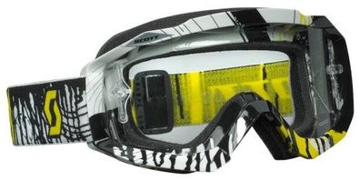 SCOTT Hustle MX Oil Slick Brille, Gelb-Schwarz / Klar