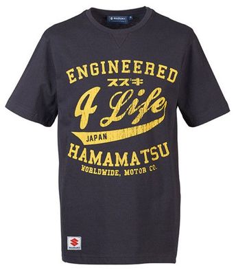 SUZUKI Original Engineered 4 Life T-Shirt, Dunkelgrau, XL