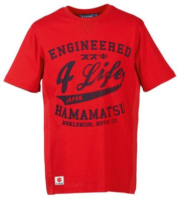 SUZUKI Original Engineered 4 Life T-Shirt, Rot, L