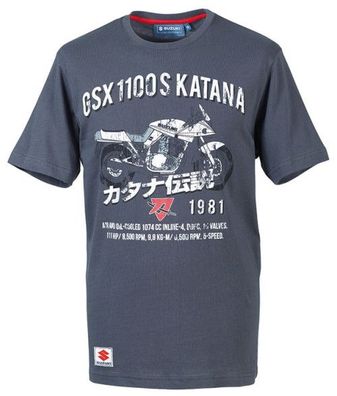 SUZUKI Original GSX 1100 S Katana T-Shirt, Grau, M