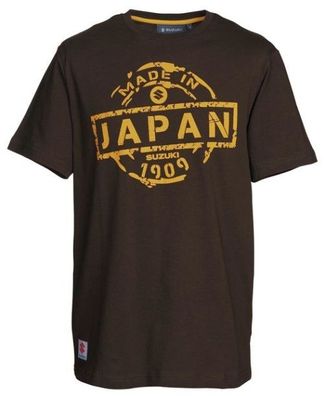 SUZUKI Original Made in Japan T-Shirt, Dunkelbraun, XXL