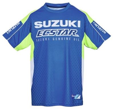 SUZUKI Original MotoGP Team T-Shirt II, Edelprint, Blau-Gelb, M