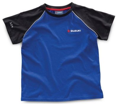 SUZUKI Original Team Kinder-T-Shirt, Blau-Schwarz, M / 7 - 8 Jahre