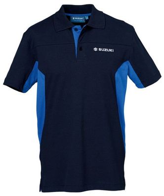 SUZUKI Original Team Polo-Shirt, Blau-Schwarz, XXL