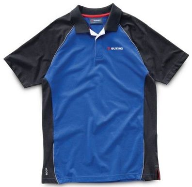 SUZUKI Original Team Polo-Shirt, Schwarz-Blau, L