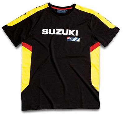 SUZUKI Original Team T-Shirt, Schwarz-Gelb, S