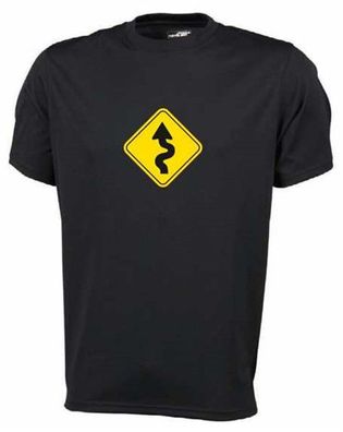 SUZUKI Original T-Shirt Geradeaus kann jeder, Schwarz-Gelb, L