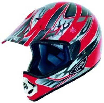 UVEX SX 230 OffRoad-Helm, Rot-Silber/ Anthrazit, XL