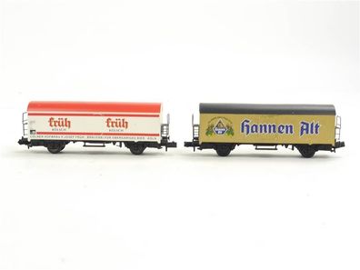 E316 Arnold N 4555-47 4558 2x Güterwagen Bierwagen "Früh Kölsch" "Hannen Alt"