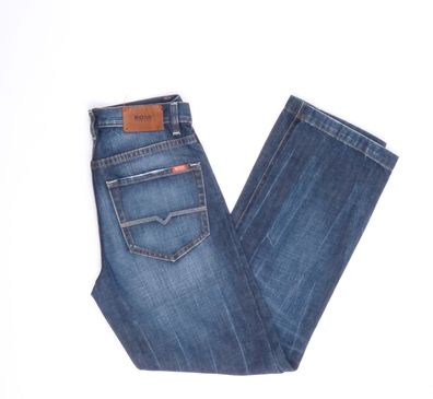 HUGO BOSS Jeans Hose W27 L28 blau stonewashed 27/28 Straight JA6791