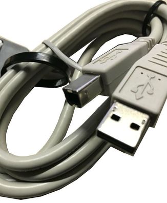 Thomson USB Kabel Drucker 1.4m Stecker A auf B grau NEU Top Qualität 2.4 81217