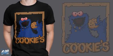 Krümelmonster T-Shirt keks kekse cookie sesam ernie bert monster strasse #Cookie