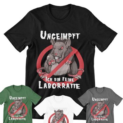 Ungeimpft Ich Bin Keine Laborratte Herren T-Shirt | Impfgegner | Shirt #UKRatte1
