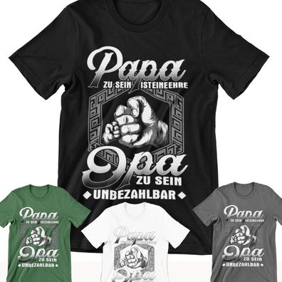 Papa Opa Vatertag Geschenk Print Tshirt T-Shirt Herren Fun Shirt #PZSIEEO