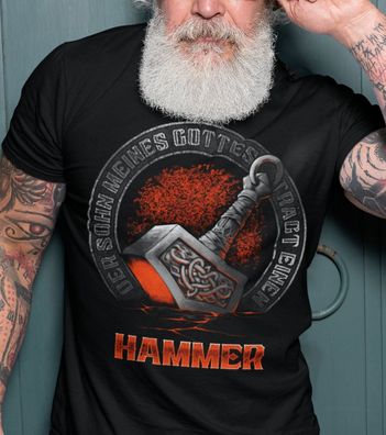 Sohn Odin Thor Hammer Valhalla T- Shirt Vikings Ragnar Wikinger xS-8XL #Hammer-