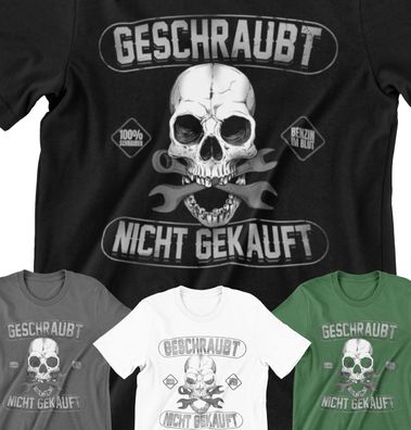 Shirt Geschraubt - NICHT Gekauft Schrauber T-Shirt Bike KFZ Mechaniker usa #GnK1