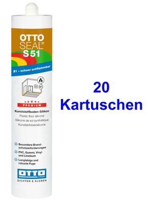 Ottoseal® S51 20 x 310 ml Premium-Kunststoffboden-Silikon Alterungs- & UV-Beständig