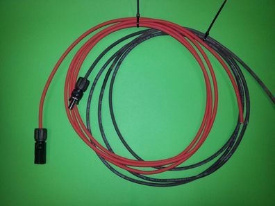 Anschlusskabel 6mm² 1m - 25m Solarkabel PV Kabel MC4 Stecker montiert