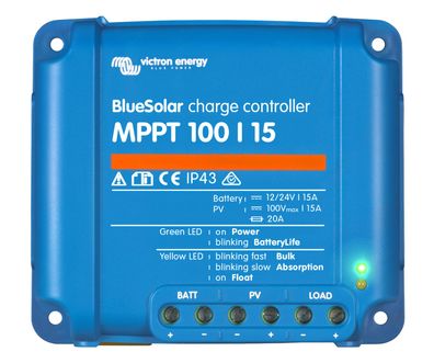 Victron MPPT 100/15 BlueSolar Solar Laderegler 15A