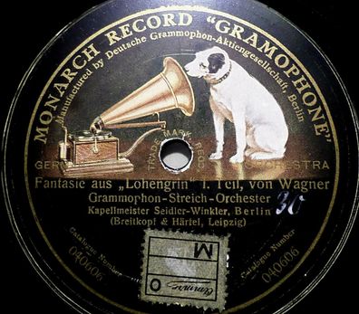Bruno Seidler-Winkler "Fantasie aus Lohengrin - Richard Wagner" Gramophone 78rpm