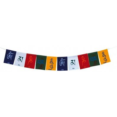 Tibetische Gebetsfahne Baumwollsamt 8 x 12 cm Nepal Buddhismus Himalaya