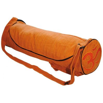 Yogatasche OM Baumwolle orange 18 x 70 cm Mattentasche Hülle Symbol AUHM