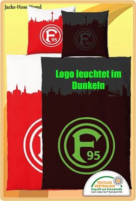 Bettwäsche Fortuna Düsseldorf Stockum Logo Leuchtet im Dunkeln