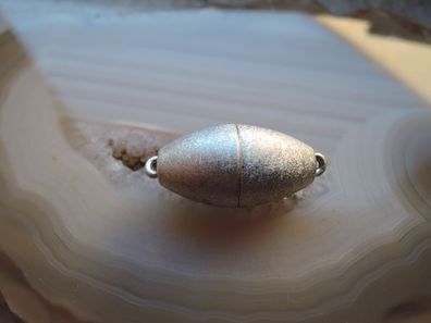 Magnetverschluß 925er Silber matt Olive Magnetschließe Basteln Kette Armband