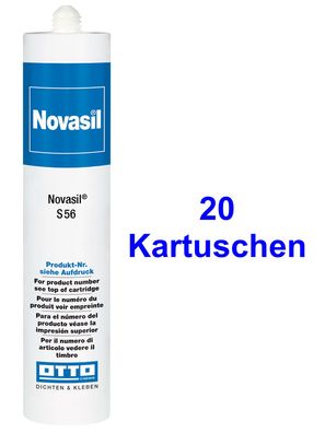 Novasil® S56 20 x 310 ml Silikon-Kleb- und Dichtstoff für Backofen-Innenscheiben