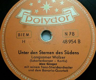 Bavaria-Quartett "Unter den Sternen des Südens / Mein Herz - Dein Herz" Polydor