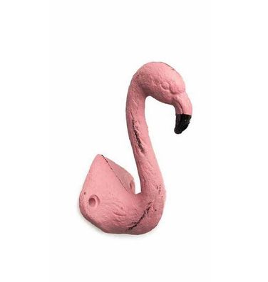Wandhaken Flamingo, Garderobenhaken, Hut Haken, Schlüsselhaken Rosa, Gusseisen