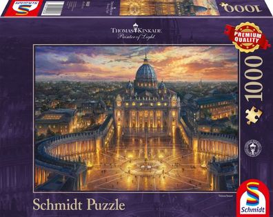 Schmidt 59628 Puzzle 1000 Teile Vatikan 69.30 x 49.30 cm