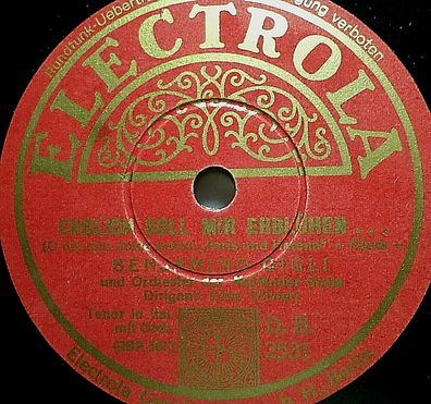 Benjamino GIGLI "O del mio dolce ardor / Blumenarie aus CARMEN" Electrola 78rpm