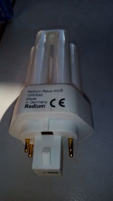 Radium Ralux trio/ E 13w/840 Made in Germany CE 4 stifte bolzen zinken stäbe