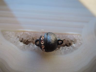 Magnetverschluß 925er Silber schwarz matt Magnetschließe Basteln Kette Armband 1