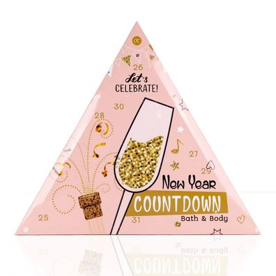 Neujahrs-Kalender New Year Countdown Bath & Body Accentra Motiv Rosa/ Gold