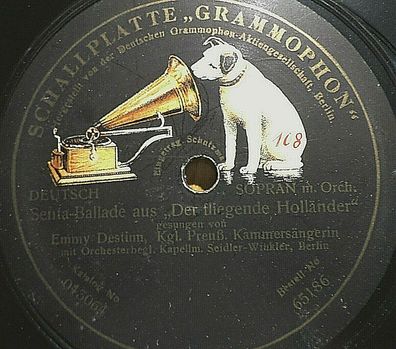 Emmy Destinn, Kgl. Kammersängerin "Senta-Ballade / Dich teure Halle" Grammophon